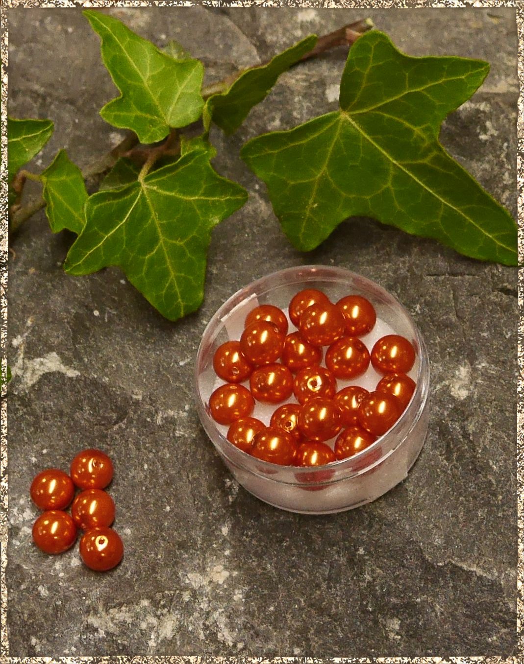 Perlen orange 8 mm